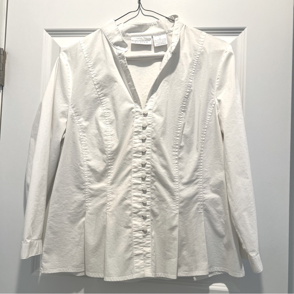 Worthington 3/4 sleeve stretch top with slight flare at the bottom - Size 12